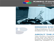 Tablet Screenshot of kimbofoundation.org